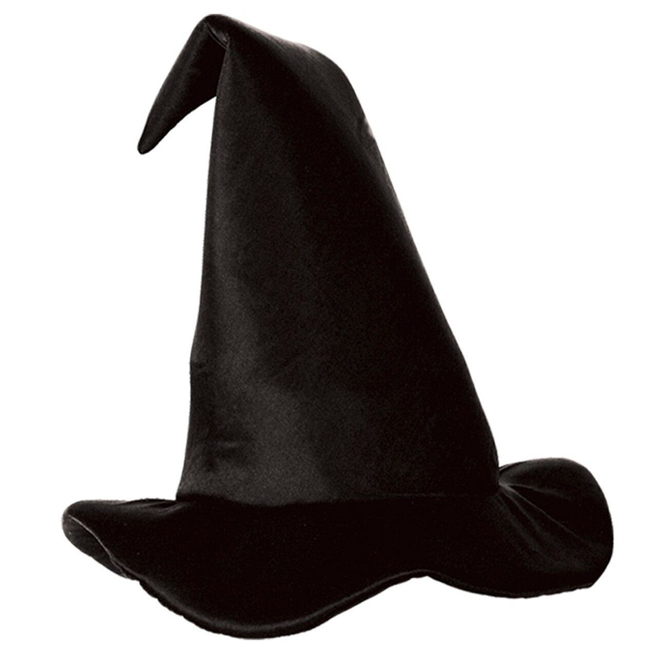Beistle Club Pack of 12 Halloween Satin Soft Spooky Black Witch Hats